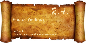 Reusz Andrea névjegykártya
